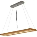 Produktbild: Trio Leuchten Led-Hängeleuchte Brad, Nickel, Holz, Metall, Pinie, 100x150x20 cm, 4-fach schaltbar, Lampen & Leuchten, Innenbeleuchtung, Leuchten nach Räumen, Esstischlampen