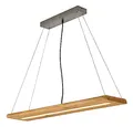 Produktbild: Trio Leuchten LED Pendelleuchte Brad 323710130, Metall Nickel antik, Holz, inkl. 27 Watt LED, Switch Dimmer, Braun