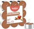 Produktbild: Bolsius True Scents – 18 Teelichter – Apfel Zimt – Brenndauer: 4 Stunden – Innendekoration – natürliche Extrakte – mit natürlichem veganem Wachs