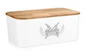 Produktbild: Lashuma Aufbewahrungsdose Brot, Kunststoff Brotbox 36x21 cm Weiß, Brotbehälter eckig