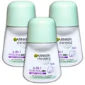 Produktbild: 3er Pack Garnier Mineral Deo Roll-on Protection 48H 6in1 3 x 50ml