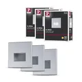 Produktbild: Paulmann 5222 Set LED Wandeinbauleuchte Edge 3er-Set eckig 80x5mm 3x1,2W 3x50lm 230V 2700K Chrom matt