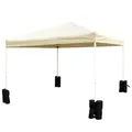 Produktbild: Outsunny Standfüße, schwarz, 14 x 14 x 42 cm