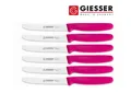 Produktbild: 6 St Giesser Messer Brötchenmesser Küchenmesser Tomatenmesser Welle pink 11 cm