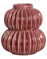 Produktbild: Blumenvase aus Steinzeug rot 28 cm modernes Design wasserdicht Watermoss