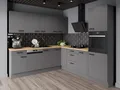 Produktbild: Kuechen-preisbombe Winkelküche Nessa 250x250 cm Küchenzeile Einbauküche Eckküche Küche Anthrazit