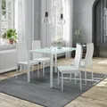 Produktbild: Vicco Esstischset Grand, 120 x 75 cm mit 4 Stühlen, Weiß