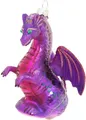Produktbild: Krebs Glas Lauscha Christbaumschmuck Drache, Violet, 12cm (1-tlg), Christbaumschmuck aus Glas, mundgeblasen, handgefertigt, Figur