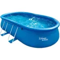 Produktbild: Summer Waves Quick Pool Set Aufblasbar Blau 549 cm x 345 cm x 107 cm