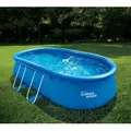 Produktbild: Summer Waves Quick Up Pool | aufblasbarer Pool oval | inkl. Zubehör | Blau | 549x305x107 cm - Blau