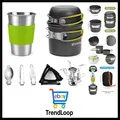 Produktbild: Camping Geschirr Set 10-teiliges Outdoor Kochgeschirr Aluminium Camping Töpfe...