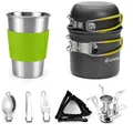 Produktbild: Camping Geschirr Set 10-teilig Aluminium Kochgeschirr für Outdoor Picknick