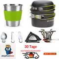 Produktbild: Camping Geschirr Set: 10-teilig, Faltbar & Leicht