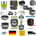 Produktbild: Campingkocher Set 10-teilig Faltbar Aluminium Mini Kochgeschirr Outdoor