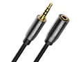 Produktbild: deleyCON deleyCON 3m Headset Kopfhörer Verlängerung AUX 3,5mm Klinke CTIA 4 Headset