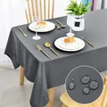 Produktbild: Hellgrau Tischdecke 140x200cm Fleckschutz Abwaschbar Tischwäsche Abwischbare ...