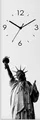Produktbild: ARTland Glas Wanduhr Quarzuhr - schwarzer Zeiger Freiheitsstatue - New York Größe: 20x60 cm