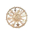Produktbild: WOWOWO Brosche Goldener Stern Mond Sonne Galaxien Ruder Brosche Zinn Anstecknadeln Modeschmuck