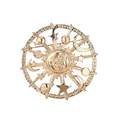 Produktbild: Brosche Goldener Stern Mond Sonne Galaxien Ruder Brosche Zinn Anstecknadeln M...