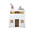 Produktbild: 10A1WW22 Fun Plus Weiß/Eiche Altholz Nb. Barschrank Bar Kommode Theke Sideboard Getränke ca. 120 x 129 x 37 cm