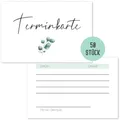 Produktbild: Blanko Terminkarten 50 Stück im schlichten Design | Terminkarte für Nagelstud...