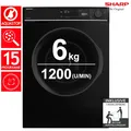 Produktbild: Sharp ES-PRO612BA-DE Waschmaschine 6kg EcoLogic AllergySmart AquaStop 2ML