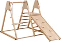 Produktbild: HOME DELUXE Klettergerüst Indoor IDA - inkl. Leiter, Rutsche, Schaukel & Kletterdreieck | Holz - Klettergerüst, Spielturm, Spielplatz