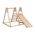 Produktbild: HOME DELUXE Klettergerüst Indoor IDA, (inkl. Leiter, Rutsche, Schaukel & Kletterdreieck), 112 x 182 x 115,5 cm, Holz - Klettergerüst, Spielturm, Spielplatz