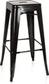 Produktbild: hjh OFFICE Barhocker VANTAGGIO HIGH Metall Hocker bis 150 kg belastbar Sitzhöhe 77 cm