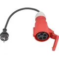 Produktbild: As-schwabe - Cee Adapterkabel 0,3 M Schuko Stecker Auf Cee Kupplung 400 V 16 A 5-polig