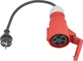 Produktbild: as - Schwabe Adapterleitung - Schutzkontaktstecker 230V/16A zu CEE Kupplung 400V/16A/5-polig - 0,3 m H07RN-F 3G2,5 schwere Gummischlauchleitung - IP44 spritzwassergeschützt, 61371