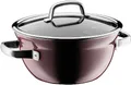 Produktbild: WMF Fusiontec Mineral Kochschüssel mit Glasdeckel 24 cm, Topf Induktion 4l, High-Tech Keramik, kratzfest, rot