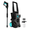 Produktbild: Cecotec Hochdruckreiniger HydroBoost 1400 EasyGo, 1400 W, Zuhause, Garten oder Auto, Durchfluss von 426 l/h, 105 bar Druck, Aluminium-Pumpe, Räder, Aktionsradius 11 m