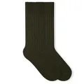 Produktbild: von Jungfeld Merino Wollsocken – Winter Thermosocken Damen & Herren, Unisex Wandersocken warm | 1 Paar (DE/NL/SE/PL, Numerisch, 41, 46, Regular, Regular, Dark Green)
