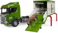 Produktbild: Bruder® Spielzeug-LKW Spielfahrzeug Scania Super 560R Tiertransport-LKW mit 1 Rind 03548