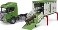Produktbild: Gadget - Bruder: 3548 - Scania Super 560R Camion Trasporto Bestiame Con Un Bovin
