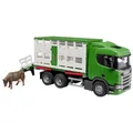 Produktbild: bruder Scania Super 560R Tiertransporter mit Rind Fertigmodell Nutzfahrzeug