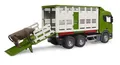 Produktbild: BRUDER Scania Super 560R Tiertransport-LKW mit 1 Rind (69,99 EUR/Stück)