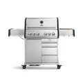 Produktbild: BURNHARD® 4-Brenner Gasgrill Edelstahl inkl. Heckbrenner, mit Edelstahl Grillrost & inkl. Abdeckhaube, Seitenkochfeld mit Infrarot Keramikbrenner - Big EARL