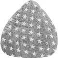 Produktbild: Sitting Point Sitzsack Fluffy 120, Grau Herz-Muster