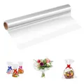 Produktbild: Rolle Zellophanpapier, transparent, 70 cm x 50 m, für Körbe, Hochzeit, Geburtstag, Party, Blumen