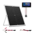 Produktbild: VEVOR 12V Monokristallines Solarpanel-Kit 30W Batterieladegerät MPPT-Controller