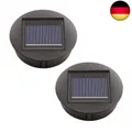 Produktbild: Satz Von 2 Solarleuchten Ersatz Top mit LED Leuchtmitteln Solarpanel Laterne