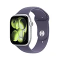 Produktbild: Apple Watch Series 11 GPS + Cellular 46mm Silver Aluminium Case with Purple Fog Sport Band - M/L (MFCR4ZR/A)