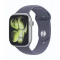 Produktbild: Apple Watch Series 11 Cellular 46mm Silber Aluminium Gehäuse mit Nebelviolett Sport Band - M/L MFCR4ZR/A