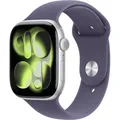 Produktbild: Apple Watch S11 2025 Aluminium Cellular 46mm Silber (Sportarmband nebelviolett) M/L