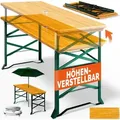 Produktbild: Casaria® Bierzelttisch Höhenverstellbar Klappbar Hoch Outdoor Breit Holz Xxl Buffettisch 170cm Bierzeltgarnitur Stehtisch Bartisch Partytisch Klapptisch