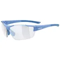 Produktbild: uvex sportstyle 612 VL - Sportbrille für Damen und Herren - mit selbsttönendem Visier - druckfreier Sitz & perfekter Halt - lightblue matt/smoke - one size