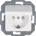 Produktbild: Kopp EUROPA Schutzkontakt - Steckdose arktis - weiss mit Deckel
