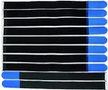 Produktbild: 10x 80 cm x 50 mm wiederverschließbare Klett-Kabelbinder BLAU mit Metall-Öse - Kabel-Klettband 800 mm wiederverwendbar